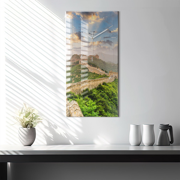 Vertical wall clock The Great Wall of China