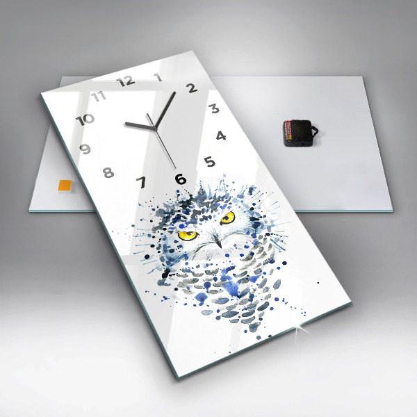 Vertical wall clock Owl look