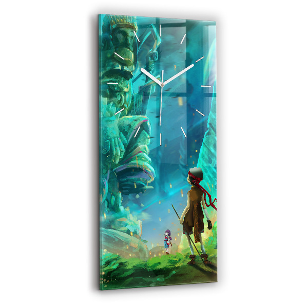 Vertical wall clock Children in the forest