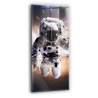 Vertical wall clock Astronaut in space