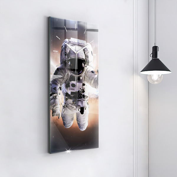 Vertical wall clock Astronaut in space