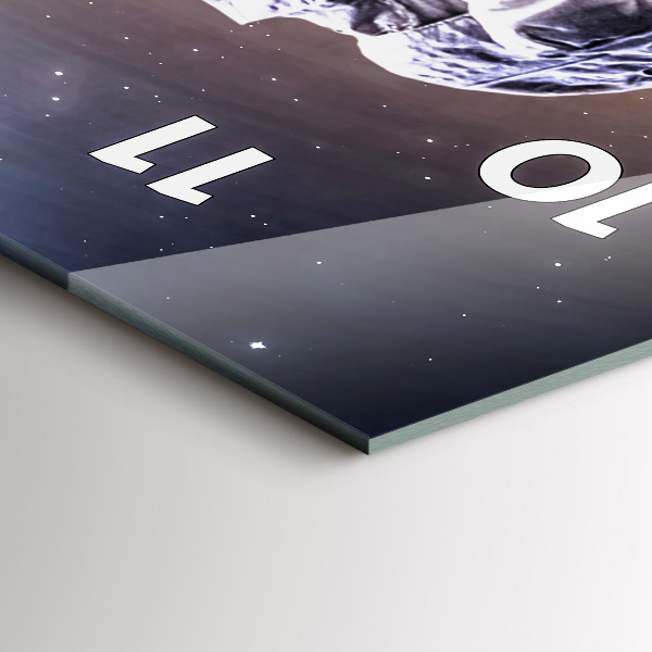 Vertical wall clock Astronaut in space