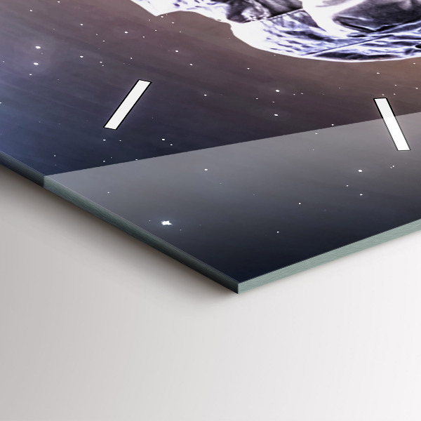 Vertical wall clock Astronaut in space