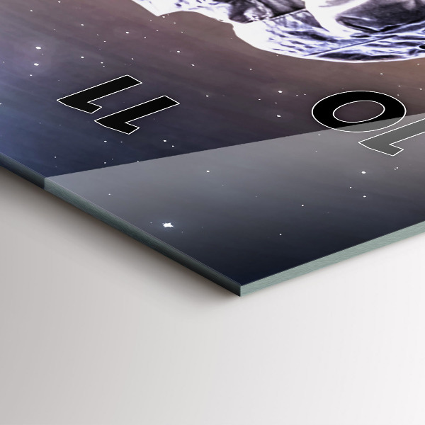 Vertical wall clock Astronaut in space