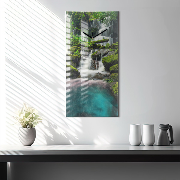 Vertical wall clock Waterfall Thailand