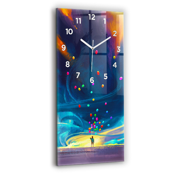 Vertical wall clock Baby and balloons
