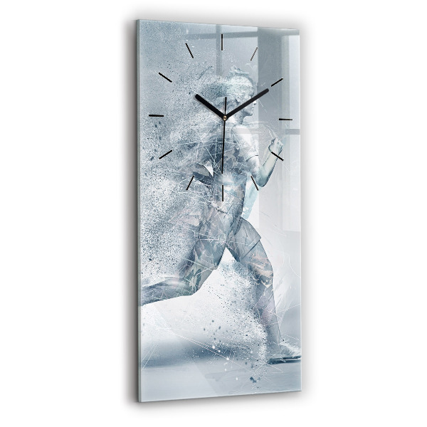 Vertical wall clock Running man