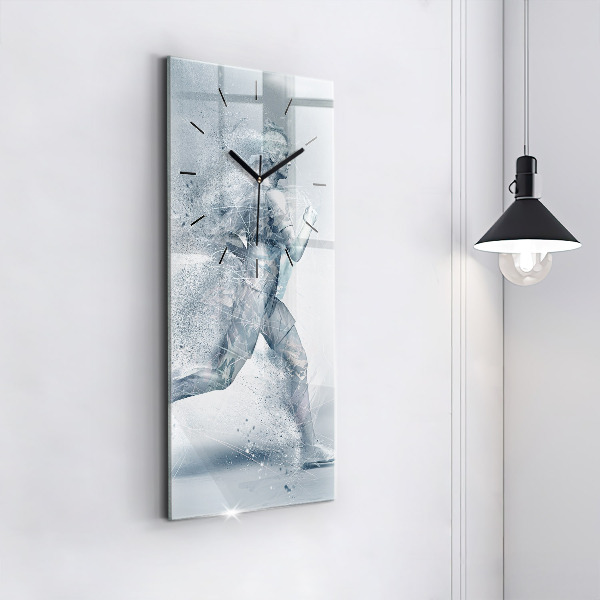 Vertical wall clock Running man
