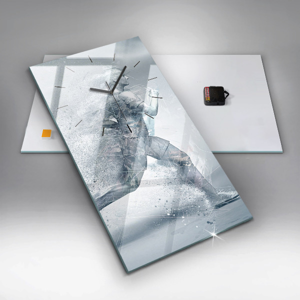 Vertical wall clock Running man