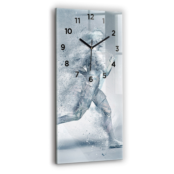 Vertical wall clock Running man