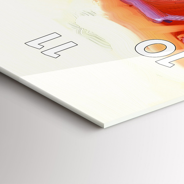 Vertical wall clock Colorful poppies