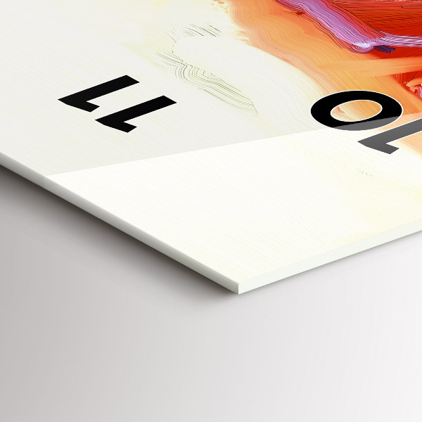 Vertical wall clock Colorful poppies