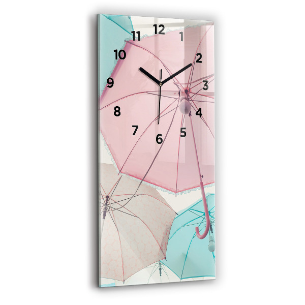 Vertical wall clock Pastel umbrellas