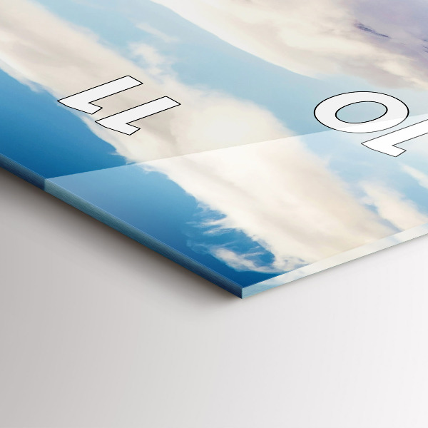 Vertical wall clock Lake view