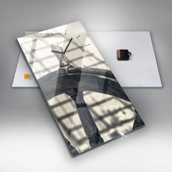Vertical wall clock Ancient ship