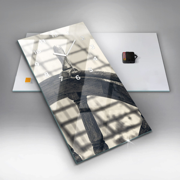 Vertical wall clock Ancient ship