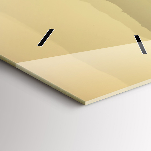 Vertical wall clock Misty mountain slopes