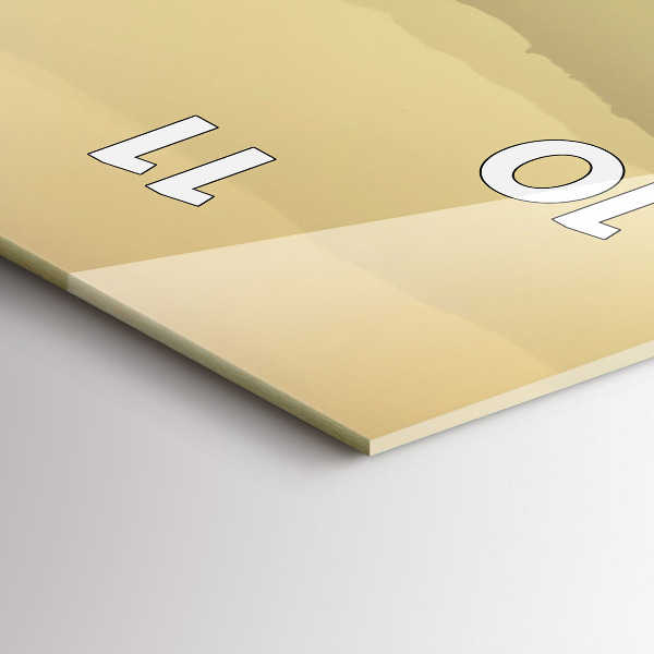 Vertical wall clock Misty mountain slopes