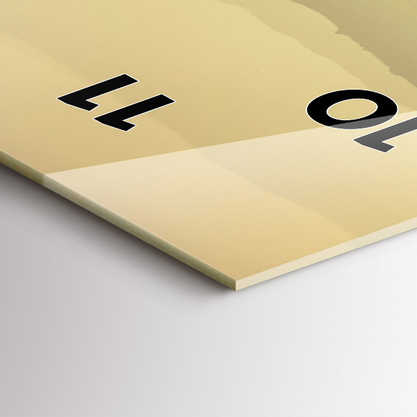 Vertical wall clock Misty mountain slopes