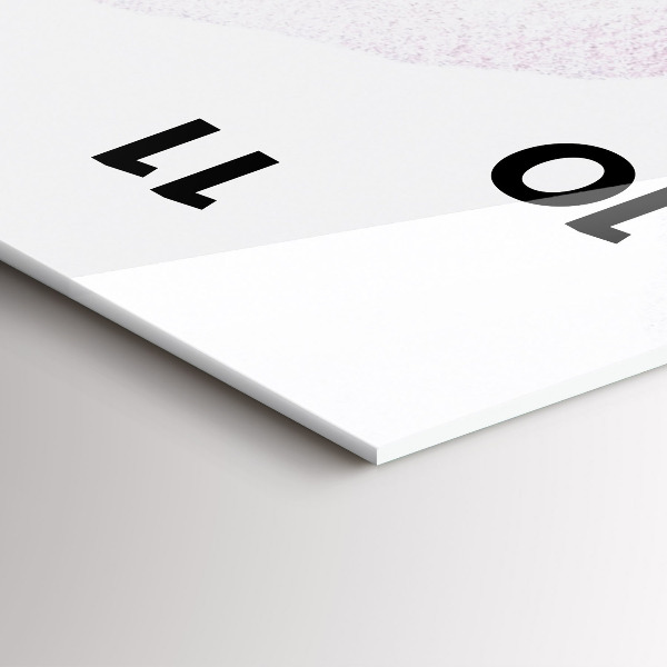 Vertical wall clock Dry poppy flowers