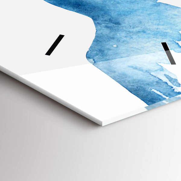 Vertical wall clock Flying blue birds