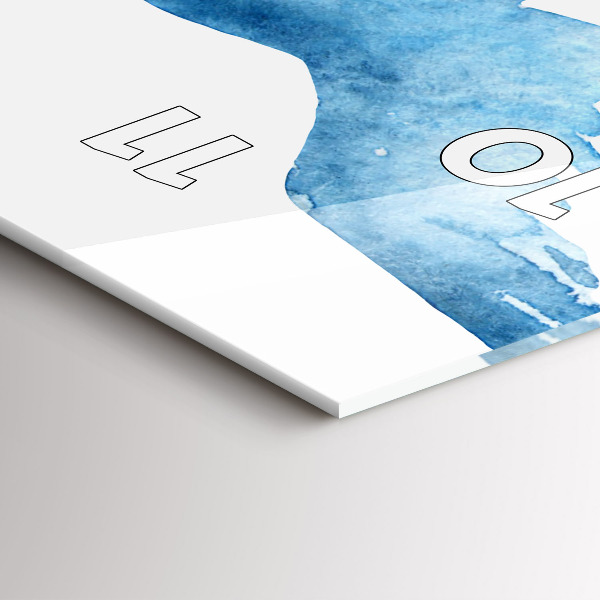 Vertical wall clock Flying blue birds