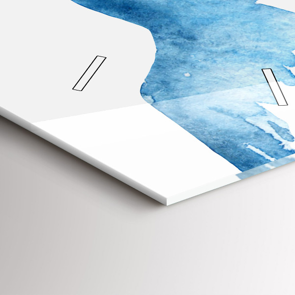 Vertical wall clock Flying blue birds