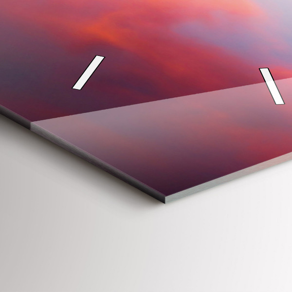 Vertical wall clock Stellisee Matterhorn lake