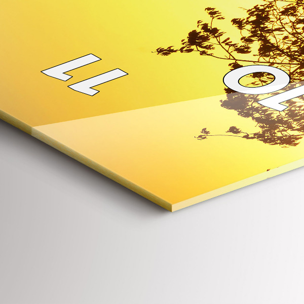 Vertical wall clock Fog at sunrise