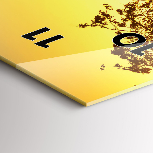 Vertical wall clock Fog at sunrise