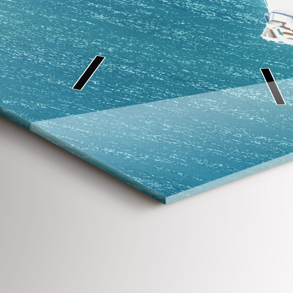 Vertical wall clock Heart Island