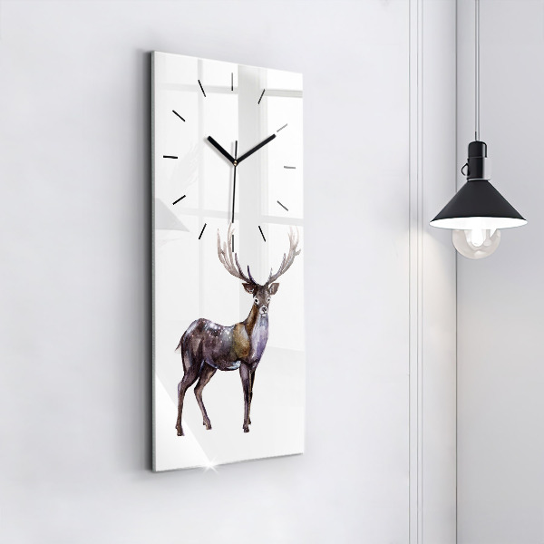 Vertical wall clock Deer king of the wilderness