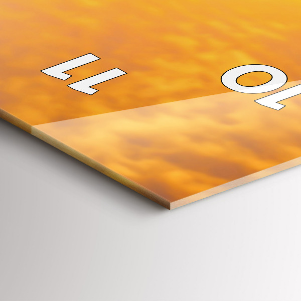 Vertical wall clock Swans in Love