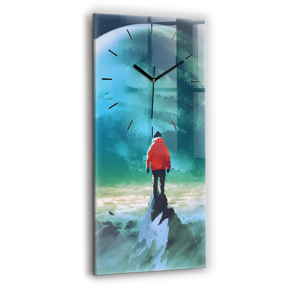 Vertical wall clock Man in the moon