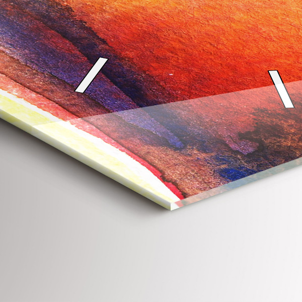 Vertical wall clock Woman in a hat