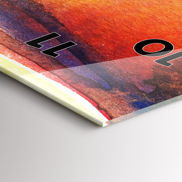 Vertical wall clock Woman in a hat