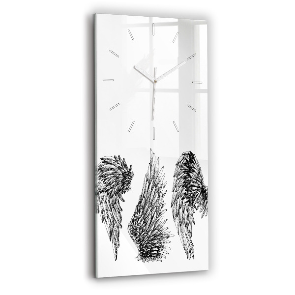 Vertical wall clock Angel wings