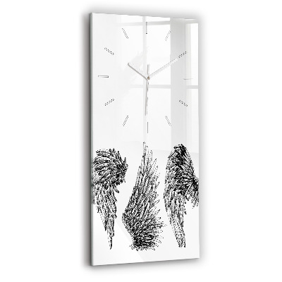 Vertical wall clock Angel wings