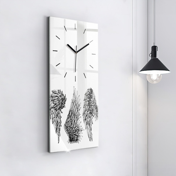 Vertical wall clock Angel wings