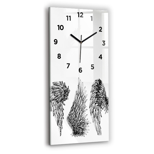Vertical wall clock Angel wings