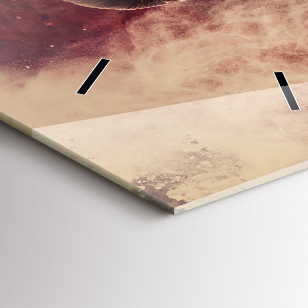 Vertical wall clock Woman and bike