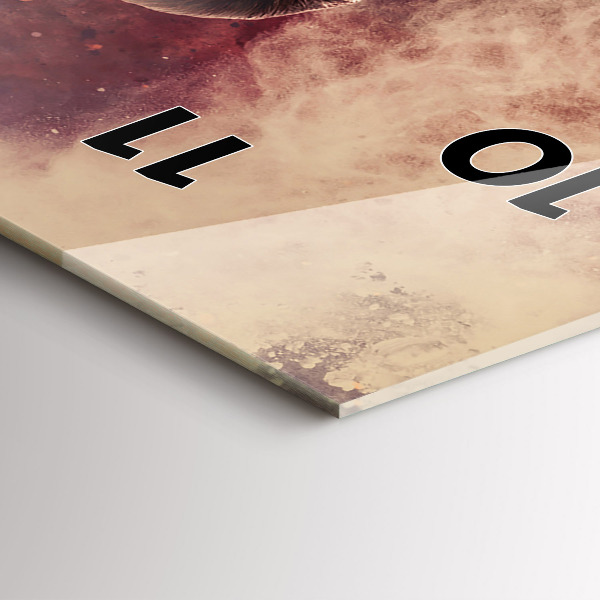 Vertical wall clock Woman and bike