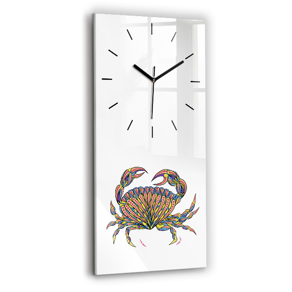 Vertical wall clock Ethnic crab