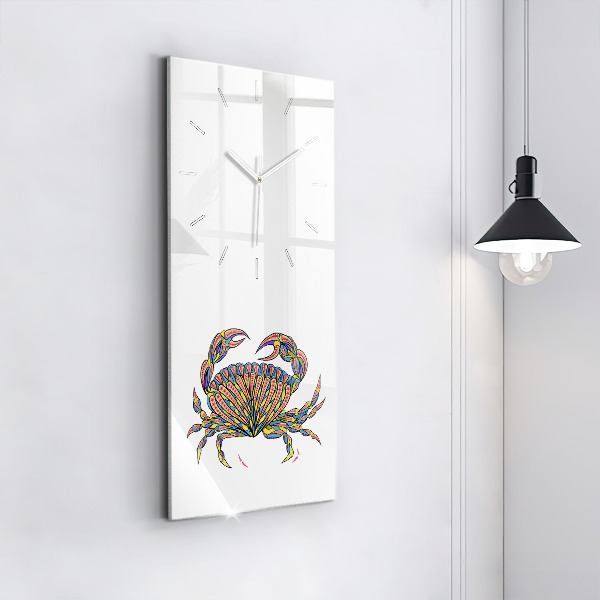 Vertical wall clock Ethnic crab
