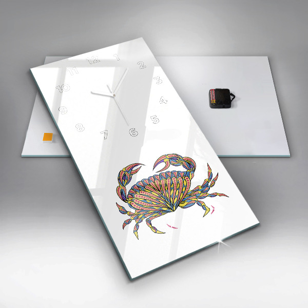 Vertical wall clock Ethnic crab