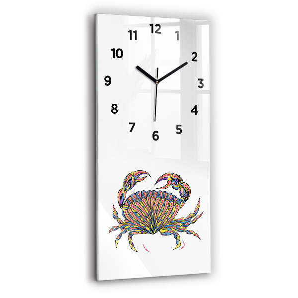 Vertical wall clock Ethnic crab