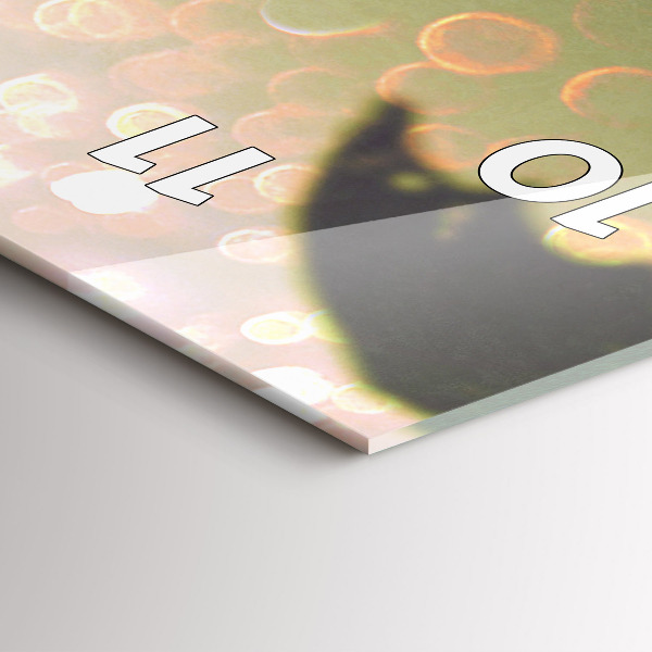 Vertical wall clock People with umbrellas