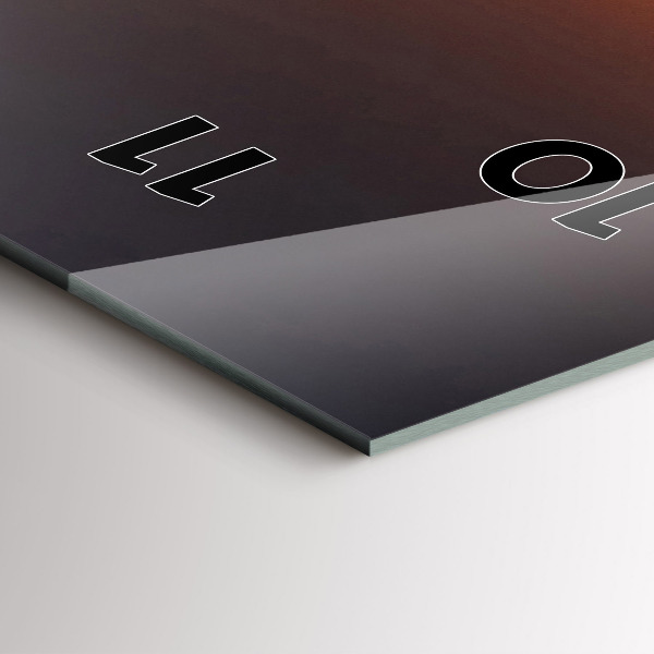 Vertical wall clock Runner and sunset