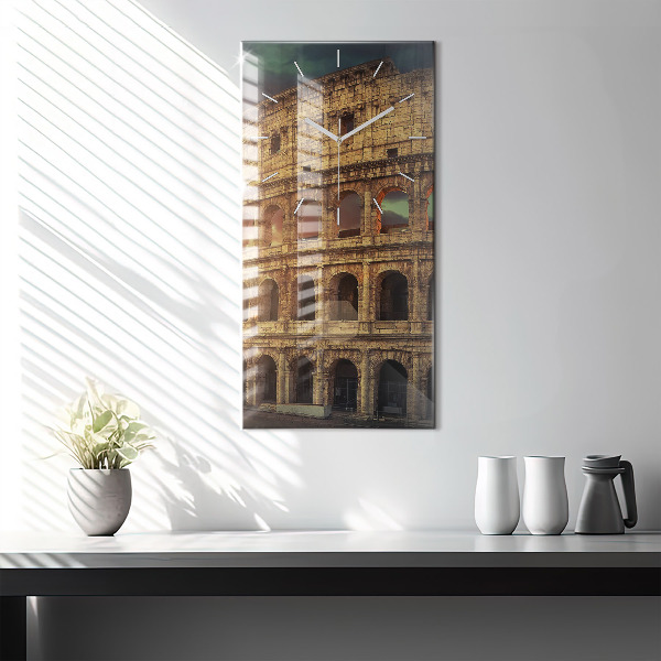 Vertical wall clock Roman Colosseum