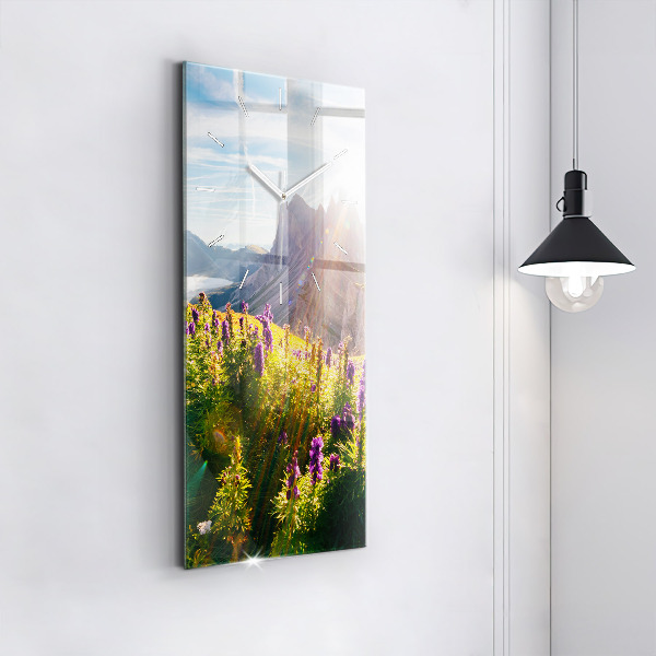 Vertical wall clock Lavender Meadow